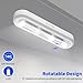 OxyLED Mini Closet Lights, 1 Pack Battery Operated Touch Tap Light 4 LED, Stick-on Anywhere Push Lighting, Cordless Touch Sensor LED Night Light, Stair Lights, Light Panel Can Be Rotated 140°