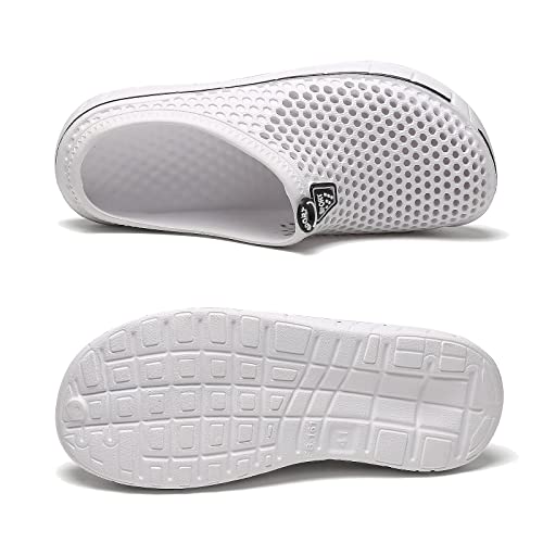 Fliozy Women's Garden Clogs Shoes Men's Beach Water Shoes Slippers Sandals Breathable Casual Lightweight Outdoor Walking Shoes Unisex White 38 #TOP1