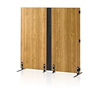 Amazon｜木製 パーテーション 高さ120 2連 ダークブラウン 間仕切り