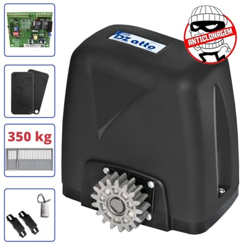 Motor Portão Rossi DZ Atto Turbo 350Kg 1/5 Deslizante Automático de Correr Eletrônico Com Abertura R