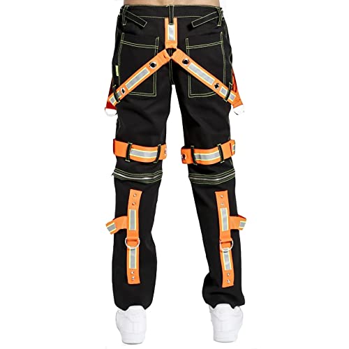 Prime Quality Men's Gothic Bondage Reflective Men Pant Alternative Punk Rock Emo Trouser Pant Shorts3