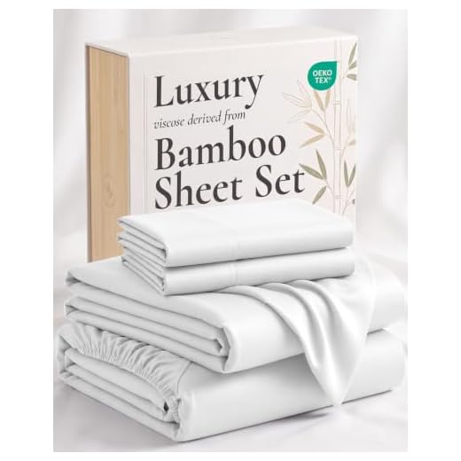 Hotel Sheets Direct 100% Viscose Derived from Bamboo Sheets Queen - Cooling Luxury Bed Sheets w Deep Pocket - Silky Soft - White