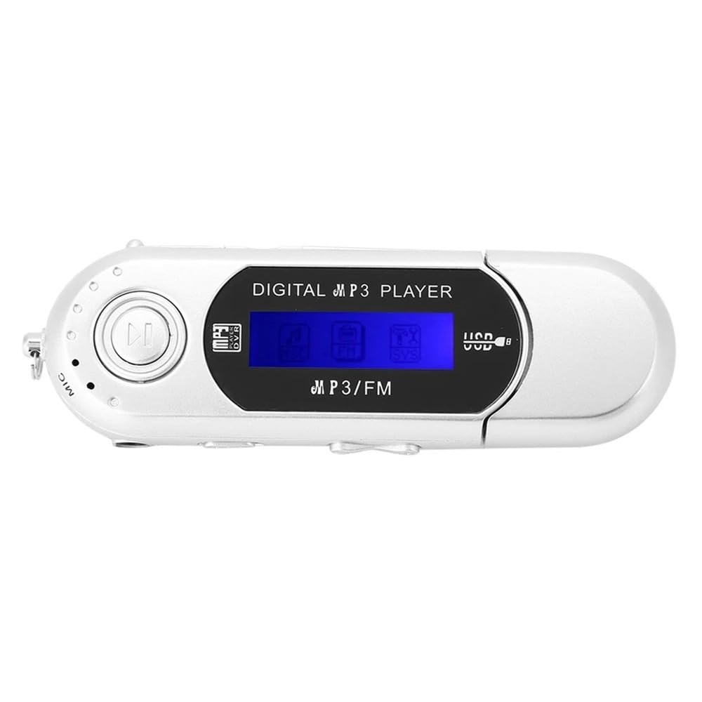 1PC USB 2.0 Digital MP3 Music Player Portable LCD Screen Support 32GB TF Card and FM Radio,Use 20 Hours,Silver-picture-26