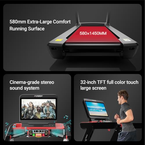 Image of HARISON Commerical Treadmill, 21.5 inch Touchscreen Display, 0.8-20 km /h Speed, 18% Auto Incline, 7.0HP Peak Power, 400 lbs Capacity, Smart App Connected Running Machine
