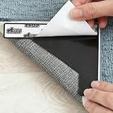 GORILLA GRIP® Extra Wide Dual Sided Rug Gripper Pads, Holds Carpet in Place on Hardwood Floors and Tile, Removable Reusable Sticky Corner Grippers, Universal Fit Floor Pad for Under Area Rugs, 4 Pack