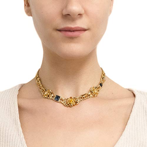 Ben-Amun Arabian Nights Collection Swarovski Crystal Gold Plated New York Fashion Jewelry, Deco Station Choker #TOP2