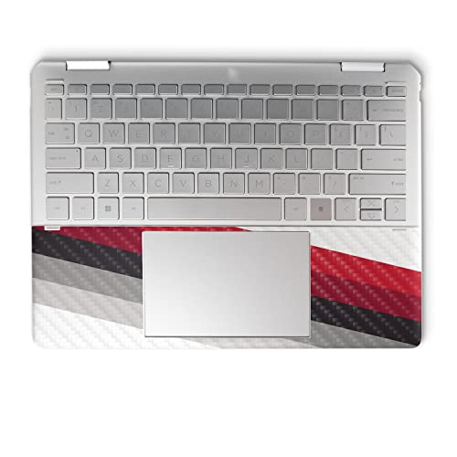 Image of MightySkins Carbon Fiber Skin Compatible with HP Spectre x360 14 inch (2022) Full Wrap Kit - Slant Stripes | Protective, Durable Textured Carbon Fiber Finish | Easy to Apply | Made in The USA