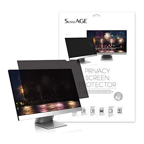 SenseAGE Computer Privacy Screen Filter for Widescreen Monitor 23.8 inch 16:9 Aspect Ratio, Anti-Blue Light, Anti-Glare, Privacy Screen Protector for Samsung/Dell/Lenovo/HP/Acer/ASUS Monitors Cover