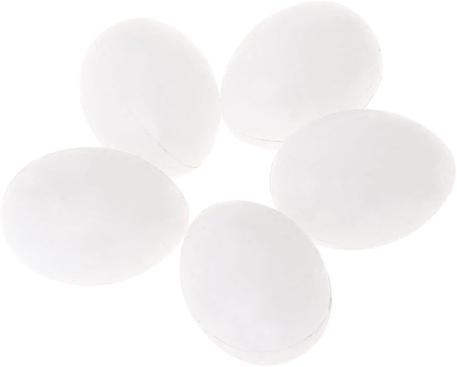 Seaskyer 5pcs/lot Pigeon False Eggs Filled Plastic Simulation Hatch Breeding Supplies,Decor Bird Craft Home Ornaments Wedding Decoration