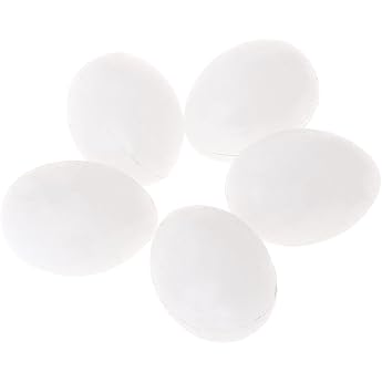 5pcs Artificial Bird Eggs Eggs Solid Parrot Plastic Eggs Chadets False Hatching Eggs for Parrot Breeding