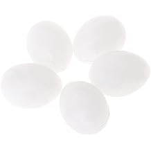 Pack of 5 Solid Parrots Plastic Eggs White Solid Hatching Egg for Green Cheek Lorikeet Ringneck for Pigeon for Quaker Cockatiel