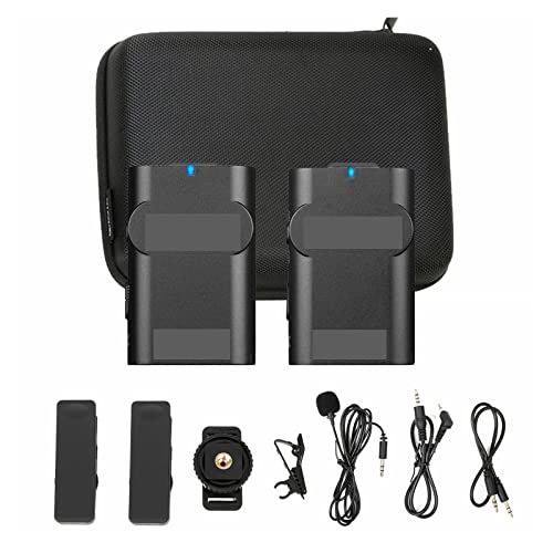 Msuiiixcccc Wireless Microphone Lapel System for Smartphone DSLR Camera Audio Recorder Youtube Live Podcast