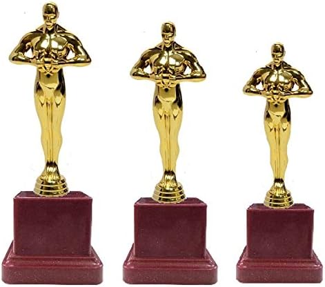 Be Win Golden Fiber Oscar Award Trophy Set of 3
