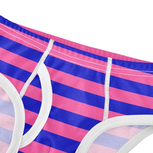 Dark Pink Navy Stripe Toddler Boy's Underwear 2T4
