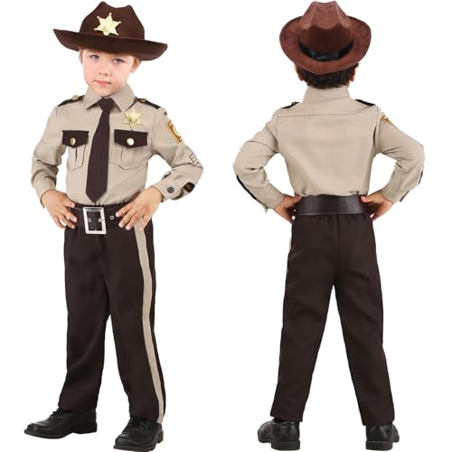 Disfraz policia sheriff vaquero niños y niñas S(5-7) miniatura 2