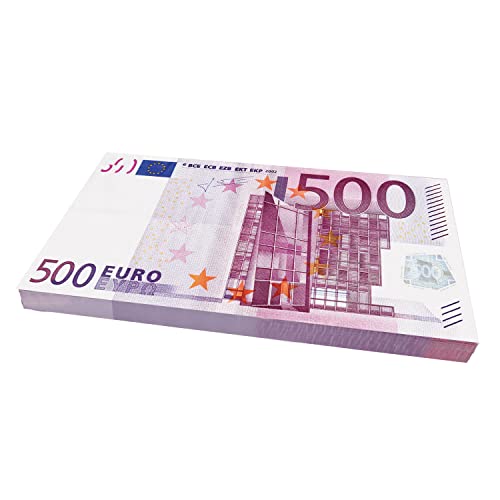 100 X 500 Pesetas Spielgeld | Echtgeld-Größe | Beidseitig Bedruckt | Für Spiele, Deko & Fotos