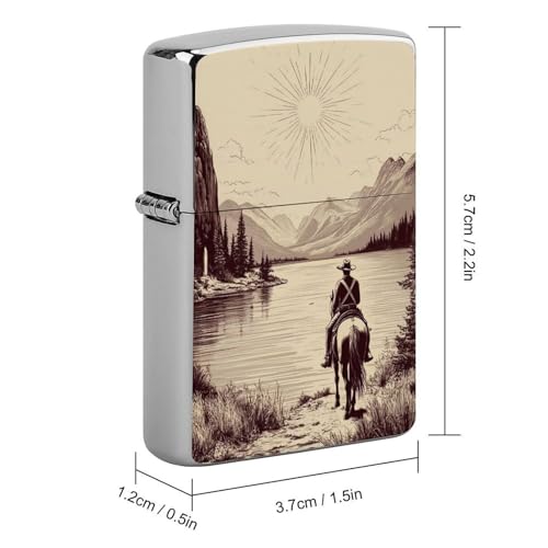 Funda metálica para encendedor estilo Western miniatura 2