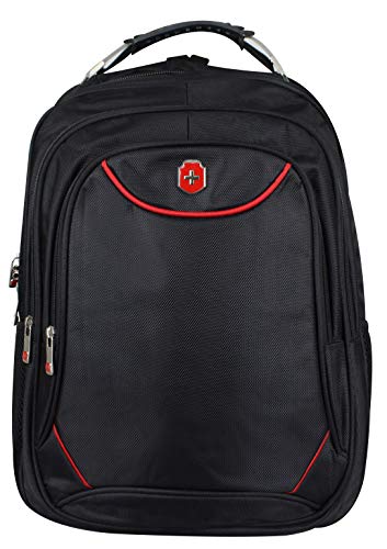 Mochila Executiva, Swissland, Unissex, Preto/Vermelho