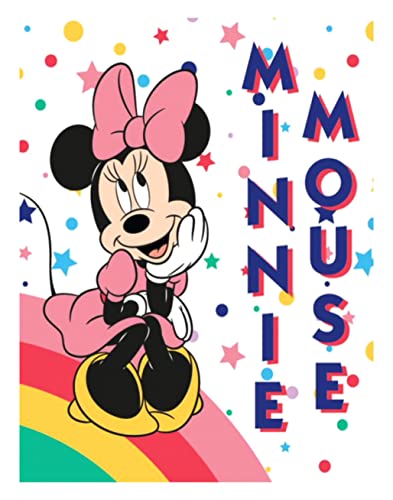 Theonoi Plaid en microfibre - Couverture polaire pour enfant - Couverture polaire douce - Cadeau (Minnie Mouse)