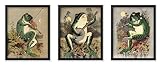 Poster Master Vintage Frog Playing Banjo Violin Print - Retro Frog Poster - Humorous Art - Funny Gift for Musician, Animal Lover - Wall Decor for Farmhouse, Kid's Room - 8x10 UNFRAMED Wall Art