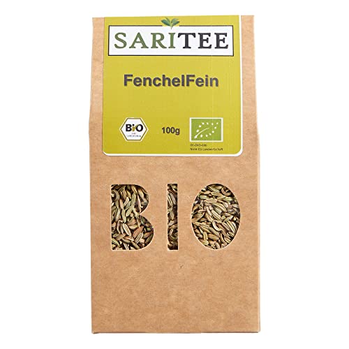 SARITEE FENNIFLEIN orgánico suelto | Té perdedor con semillas de hinojo orgánico aromático de la agricultura orgánica certificada | Té de desintoxicación | Buenas noches té | Magentee | 100 gramos