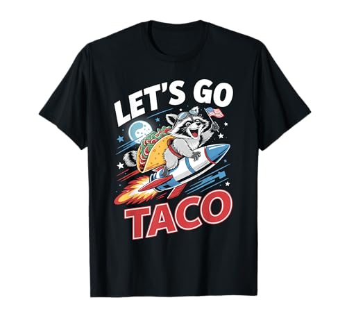 Let's Go Taco US Flag Raccoon For Men and Women T�V���c