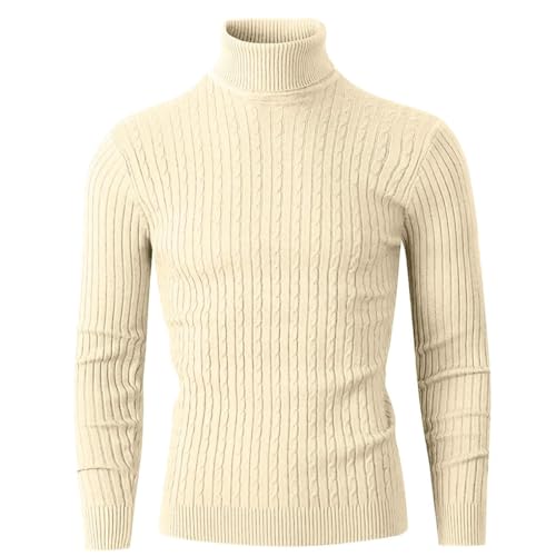 Men's Pullover Sweaters Casual Slim Fit Warm Casual Long Sleeve Knit Sweater2