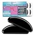 Gms Optical® 1.3mm Ultra-Thin Anti-Slip Adhesive Contoured Silicone Eyeglass Nose Pads with Super Sticky Backing - 5 Pair (Black)
