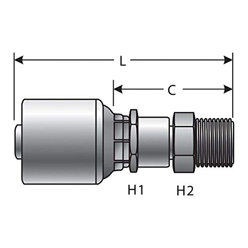 Conector Gates G25500-0808 acoplamiento hidráulico macho hembra para fluidos 4