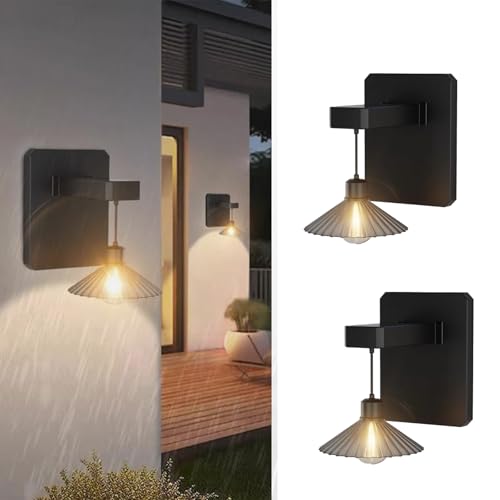 Lampe murale solaire rétro lumière chaude pour ambiance balcon et patio