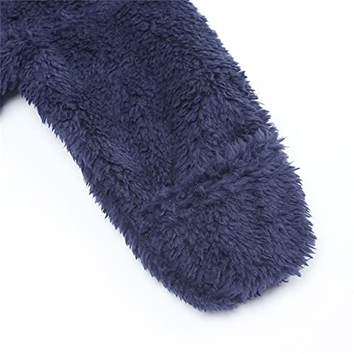Forestime Kids Hoodie Coat Newborn Baby Girl Boy Jacket Fleece Hooded Footed Coat Romper Jumpsuit,Windbreaker Outerwear(Navy,0-3 Months) #TOP5