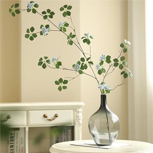 Vase en verre noir de 11 pouces pour masquer l'eau trouble des fleurs