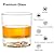 Whiskey Glasses Set of 4, 11 oz Old-Fashioned Crystal Whiskey Glasses with 8 Steel Stainless Ice Cubes & 4 Silicone Coasters Multi-Purpose Scotch Cocktail Vodka Liquor Bourbon Glasses Gift for Men
