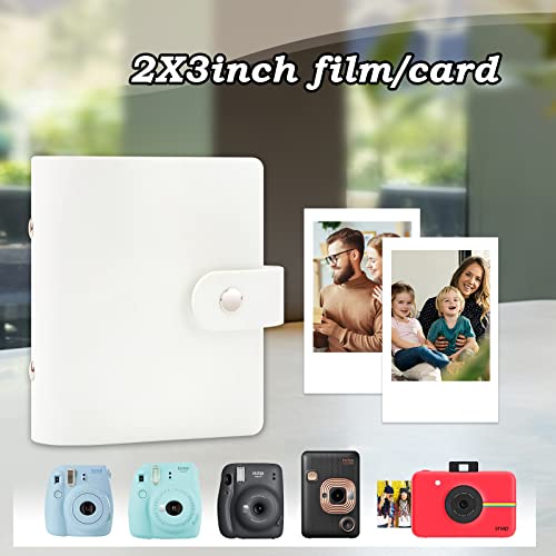 52 Taschen Mini-Fotoalbum für Fujifilm Instax Mini 12 11 9 90 8 7s 40, passend für Polaroid Snap/Z2300/SocialMatic Sofortbildkameras & Zip Sofortdrucker (1 Pack, Weiß)