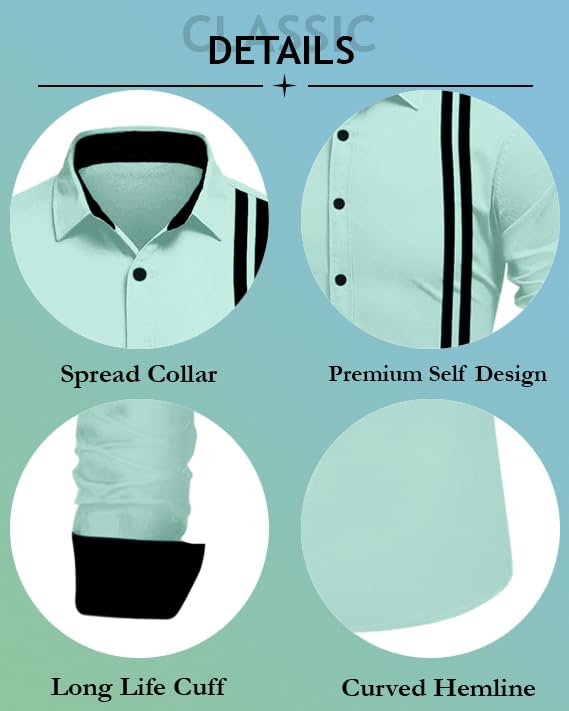 Image of ROYALSCOUT Combo of Men's Regular Fit Cotton Polyester Blend Casual Shirt (Pack of 3)