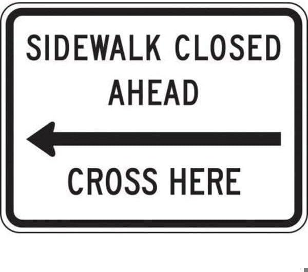 BICYCLE PEDESTRIAN SIGN, Mfr: FRR714HP-A