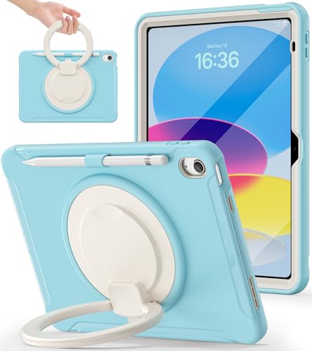 BATYUE Shockproof Case for iPad A16 11th / 10th Gen, Frozen Blue