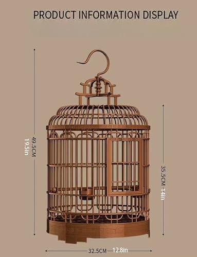 Supporto per gabbia per uccelli in stile retrò, per pappagalli, canarini, fringuelli, parrocchetti, include ciotola per il cibo, design portatile per un facile trasporto