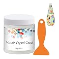 CAMUTKRY Mosaic Crystal Grout, Mosaics Tile Tools, Mosaic Tile Accessories – Essential for Handmade Grouting and Perfect for DIY Craft Projects (Translucent, 4.5oz)