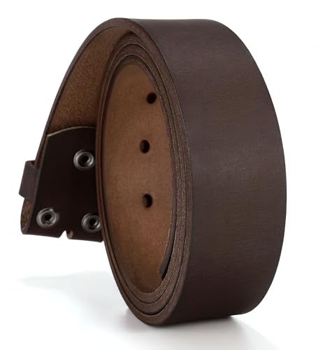 CHAOREN Western Belts for Men without Buckle - Cowboy Belt 1.5 Full Grain Leather Belt for Jeans - One Solid Piece Leather