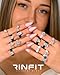 Rinfit Silicone Ring with Stone - Oval Cut Cubic Zirconia Solitaire Engagement Ring for Women - Rubber Wedding Bands - Nude/Rose Gold - Size 8