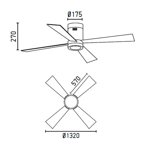 Ventilador de techo Faro Barcelona 33372 TIMOR blanco