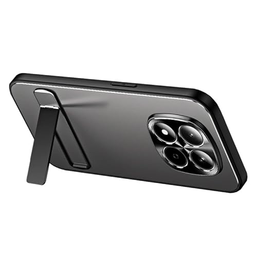 KOOLRIVER�EFor Redmi Note 15 Pro �P�[�X �J�o�[ �ϏՌ� �A���~ �}�b�g �X�^���h�@�\ �w�ʃP�[�X �X�g���b�v�� ������ For ���b�h�~�[ �m�[�g15 �v�� (�u���b�N)