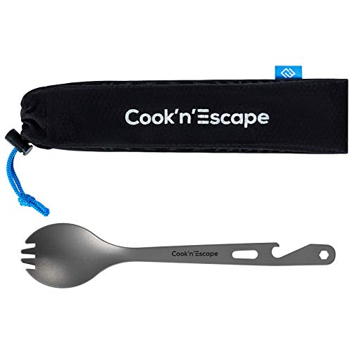 COOK'N ESCAPE Leichter Titan Spork mit Löffel Gabel für Picknick Camping im Freien Cover