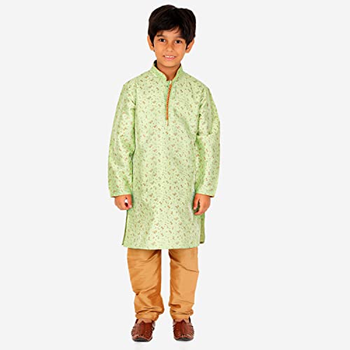 Image of Pro-Ethic Style Developer Men's & Boys Silk Floral Baap Beta Kurta Pajama Set | Father Son Matching Dresses | | (B-111)