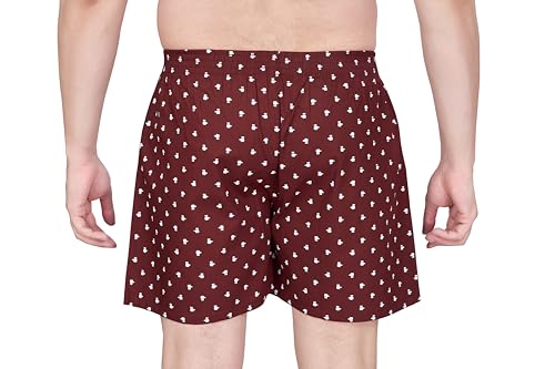 Image of Nermosa Pure Cotton Comfortable & Breathable Printed Regular Shorts /Boxer for Men, Pack of 3