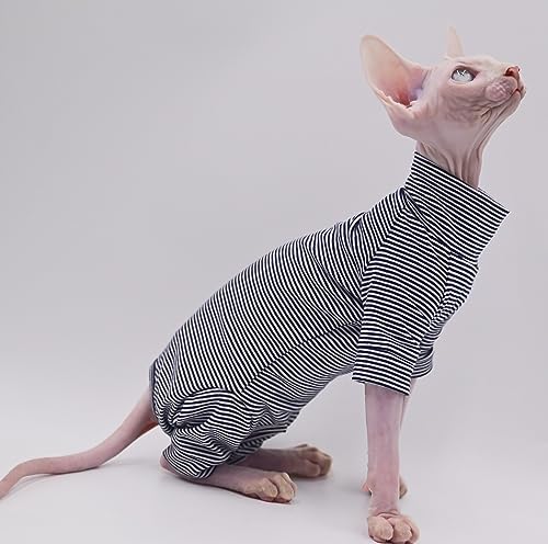 Roupas para gatos Sphynx 4 pernas algodão puro confortável elástico sem pelos roupas para gatos, rou