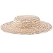 Lawliet Solid Color Straw Stripe Mini Top Hat Craft Fascinator A224 (Natural)