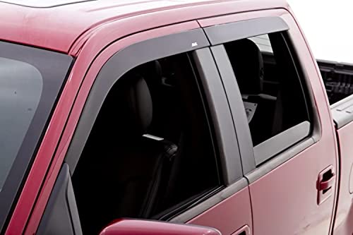Auto Ventshade [Avs] Low Profile Ventvisor | 2005 - 2015 Toyota Tacoma Double Cab, Matte Black - 4 Pc. | 774048 #TOP1