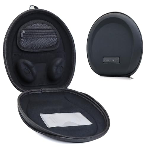 BOSE QC35�AQC45�AQC15�AQC25�AQC2�AAE2�AQC3 ���C�����X�w�b�h�z���p�P�[�X�BPU�n�[�h�V�F���g���x���L�������O�P�[�X�o�b�O�i�P�[�u�����[�t���jBose QC45 II�AQC35 II �A�N�Z�T���[�p - �u���b�N